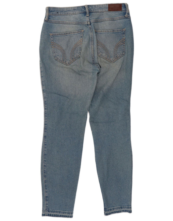 Hollister Womens High Rise Crop Skinny Jeans US 5 Small W27 L26 Blue Cotton