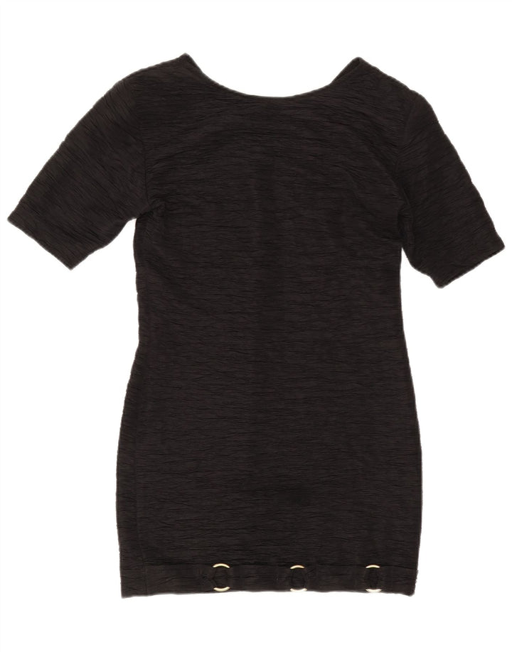 Vintage Womens Sheath Dress US 2 XS Black Polyester