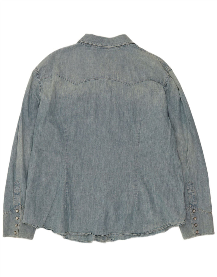 Ralph Lauren Womens Oversized Denim Shirt UK 20 2XL Blue Cotton