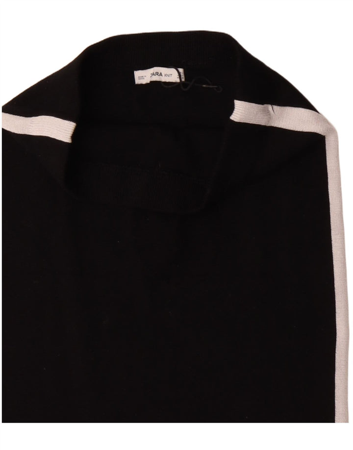 ZARA Womens High Waist Midi Skirt Small W26  Black