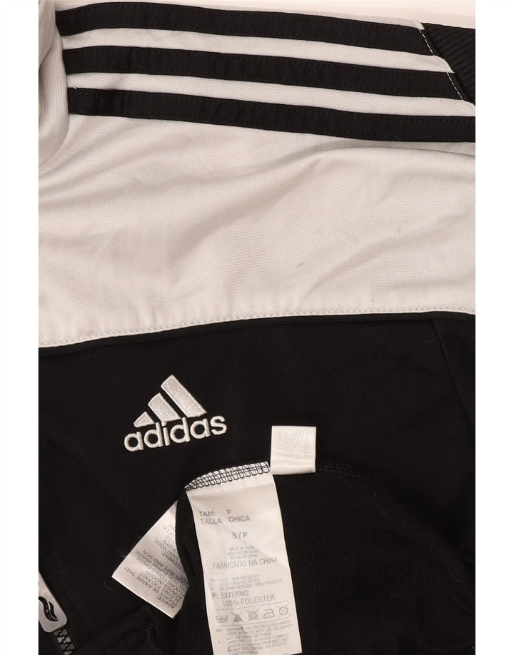 Adidas Mens Tracksuit Top Jacket Small Black Colourblock Polyester