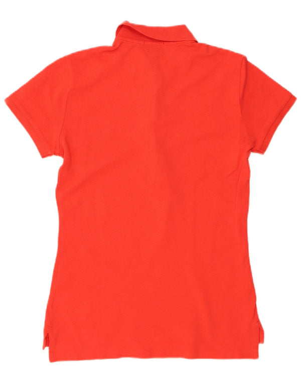 Polo Ralph Lauren Womens Slim Fit Shirt UK 10 Small Orange Cotton