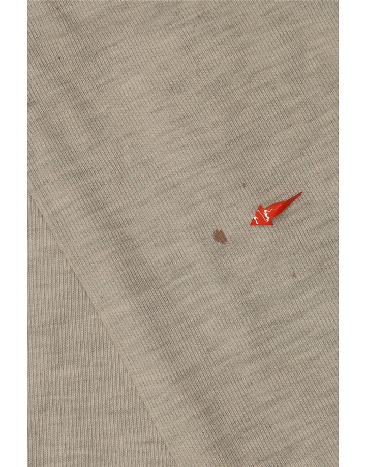 Island Port Mens Zip Neck Long Sleeve Polo Shirt XL Grey Flecked