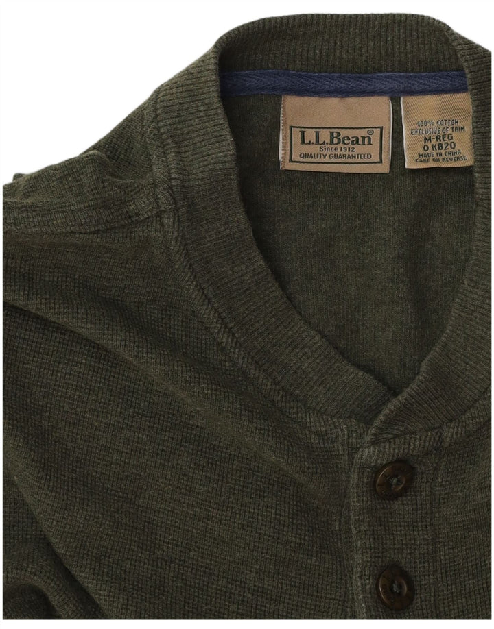 L.L.BEAN Mens Top Long Sleeve Medium Green Cotton
