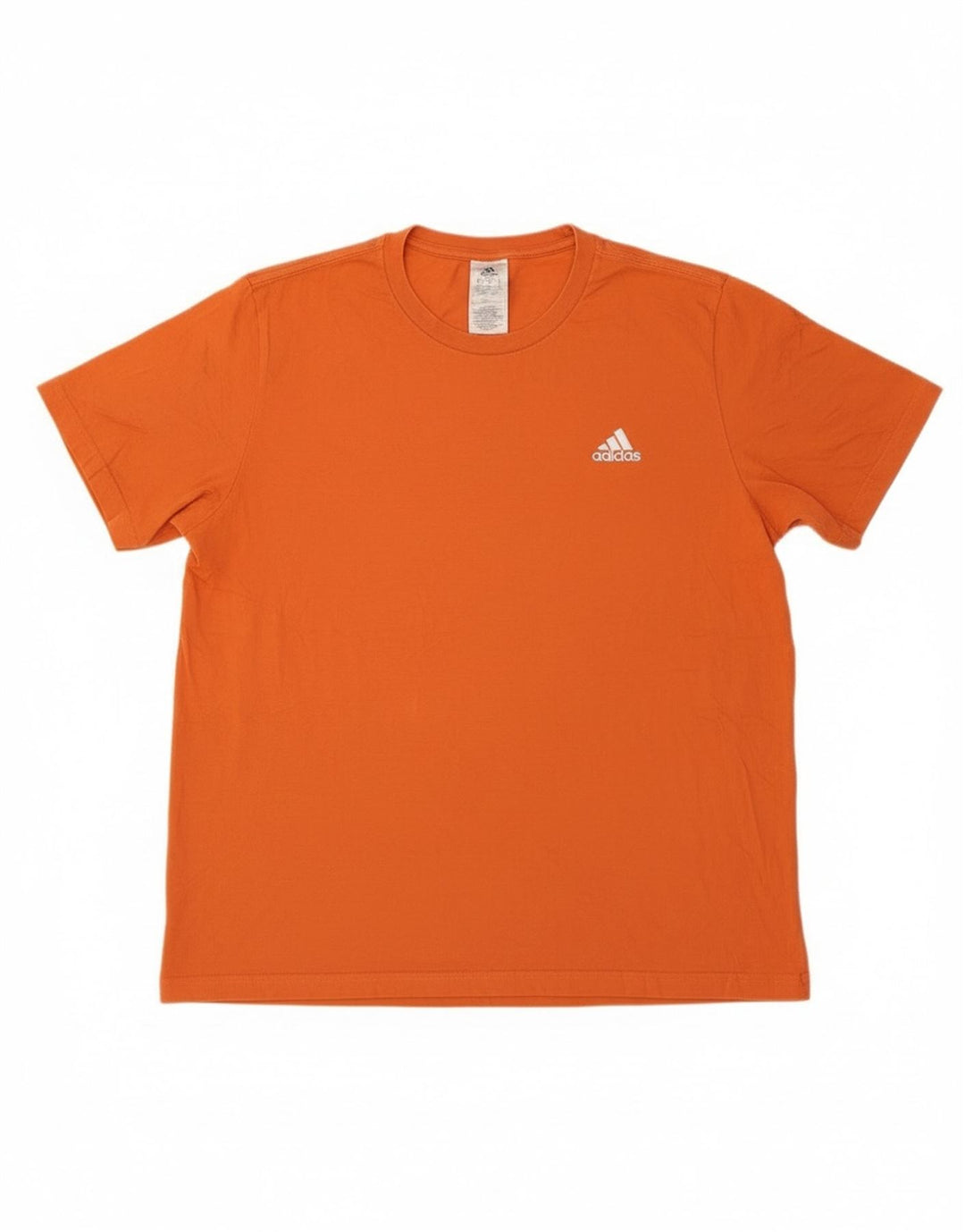 Adidas Mens T-Shirt Top XL Orange Cotton