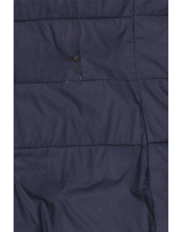Lacoste Womens Padded Coat Size 38 Medium Navy Blue Polyamide