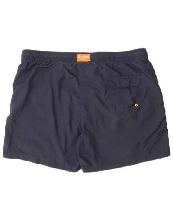 Sun68 Mens Swimming Shorts 2XL Navy Blue Polyester