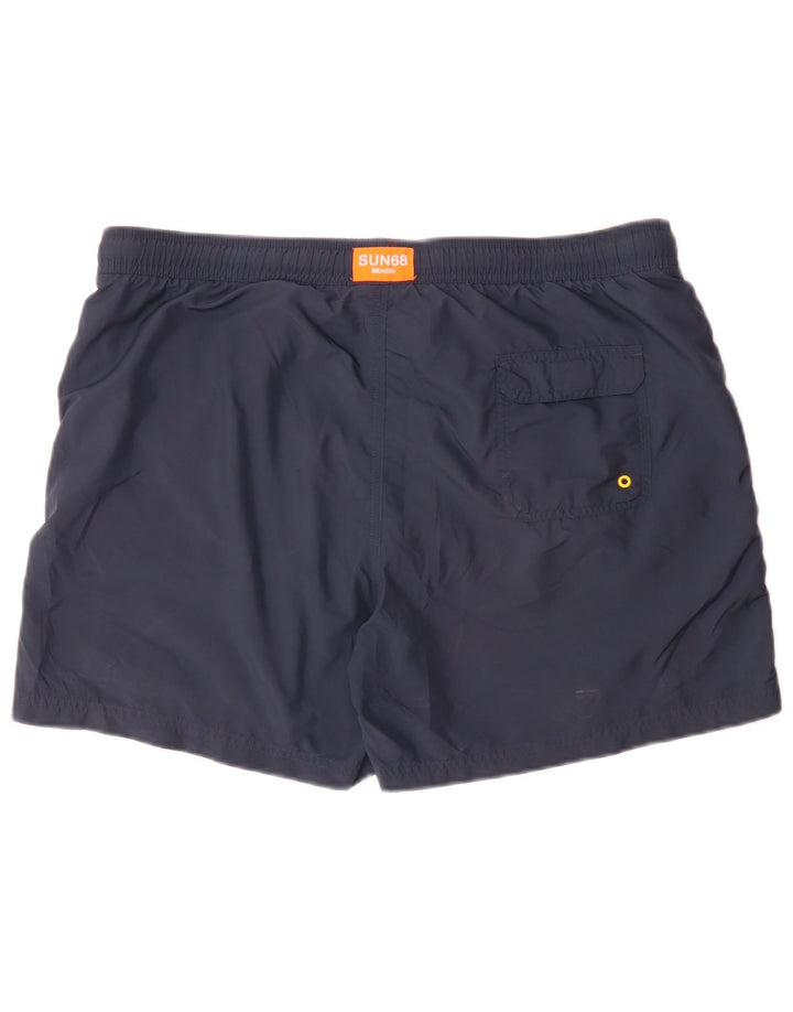 Sun68 Mens Swimming Shorts 2XL Navy Blue Polyester