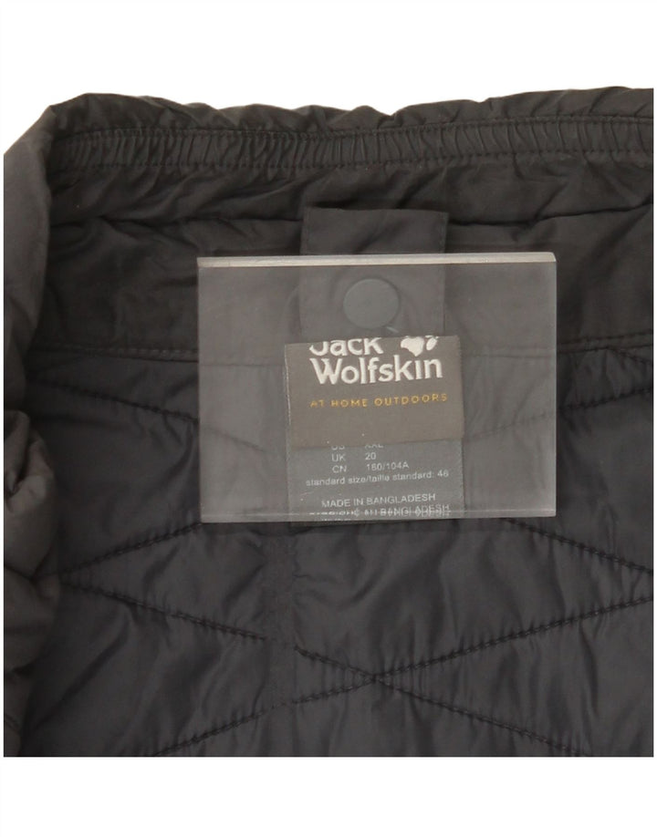 JACK WOLFSKIN Womens Padded Gilet UK 20 2XL Grey Polyester