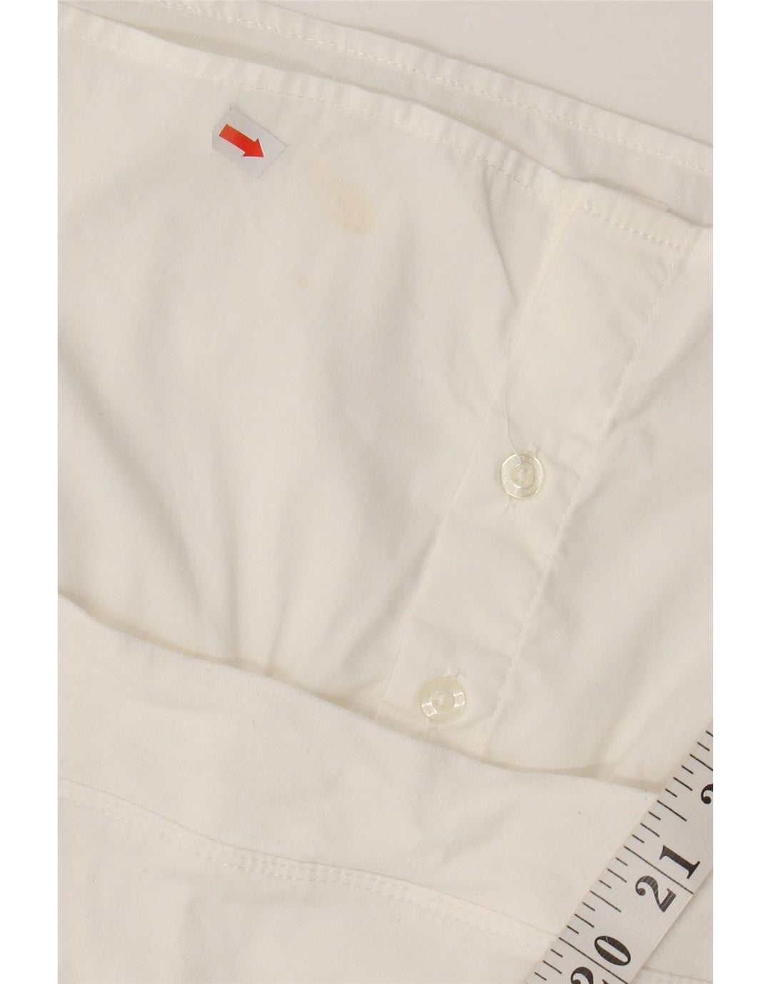 CALVIN KLEIN Womens Oversized Top Long Sleeve UK 10 Small White Cotton Vintage Calvin Klein and Second-Hand Calvin Klein from Messina Hembry 