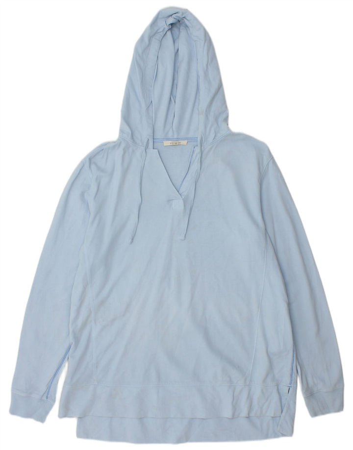 WHITE STUFF Womens Hoodie Jumper UK 12 Medium Blue Cotton