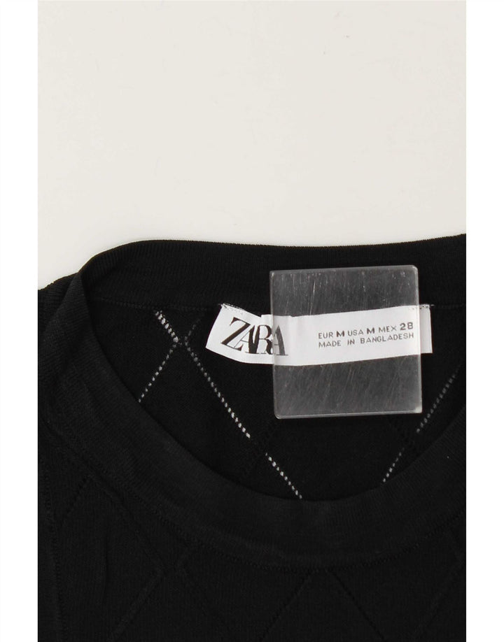Zara Womens Vest Top UK 12 Medium Black