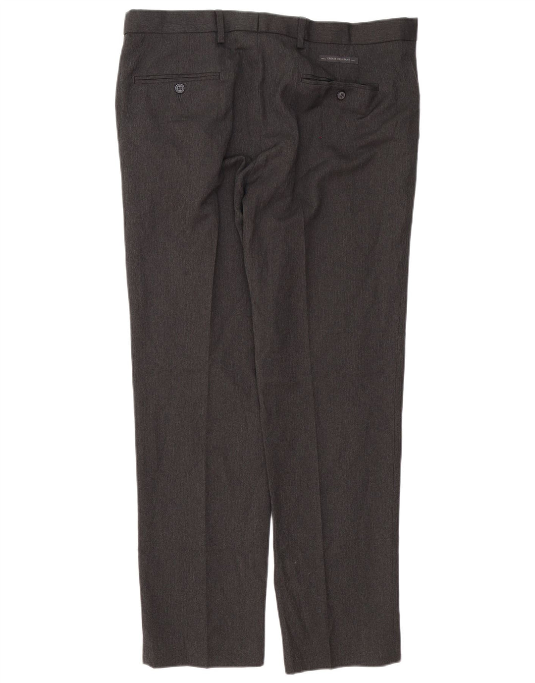 Marks & Spencer Mens Tailored Fit Chino Trousers W36 L31 Grey Polyester