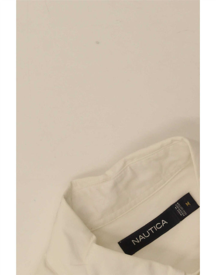 Nautica Mens Short Sleeve Shirt Medium White Cotton