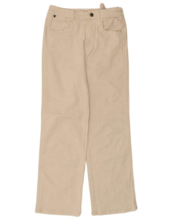 Massimo Dutti Womens Straight Casual Trousers EU 34 2XS W24 L26 Beige