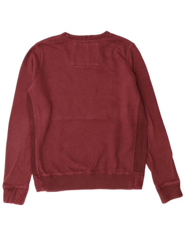 Superdry Mens Graphic Sweatshirt Jumper Large Burgundy Cotton