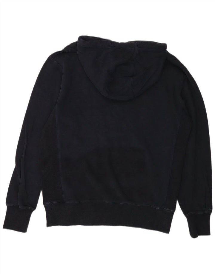 SUPERDRY Mens Hoodie Jumper Large Navy Blue Cotton