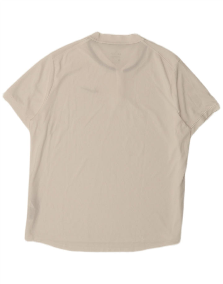 NIKE Mens Dri Fit Standard Fit T-Shirt Top XL White Polyester