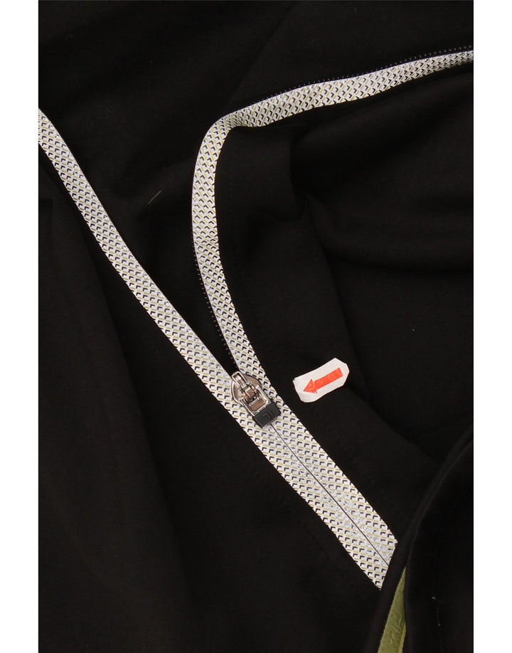 Fila Mens Zip Hoodie Sweater Large Black Polyester