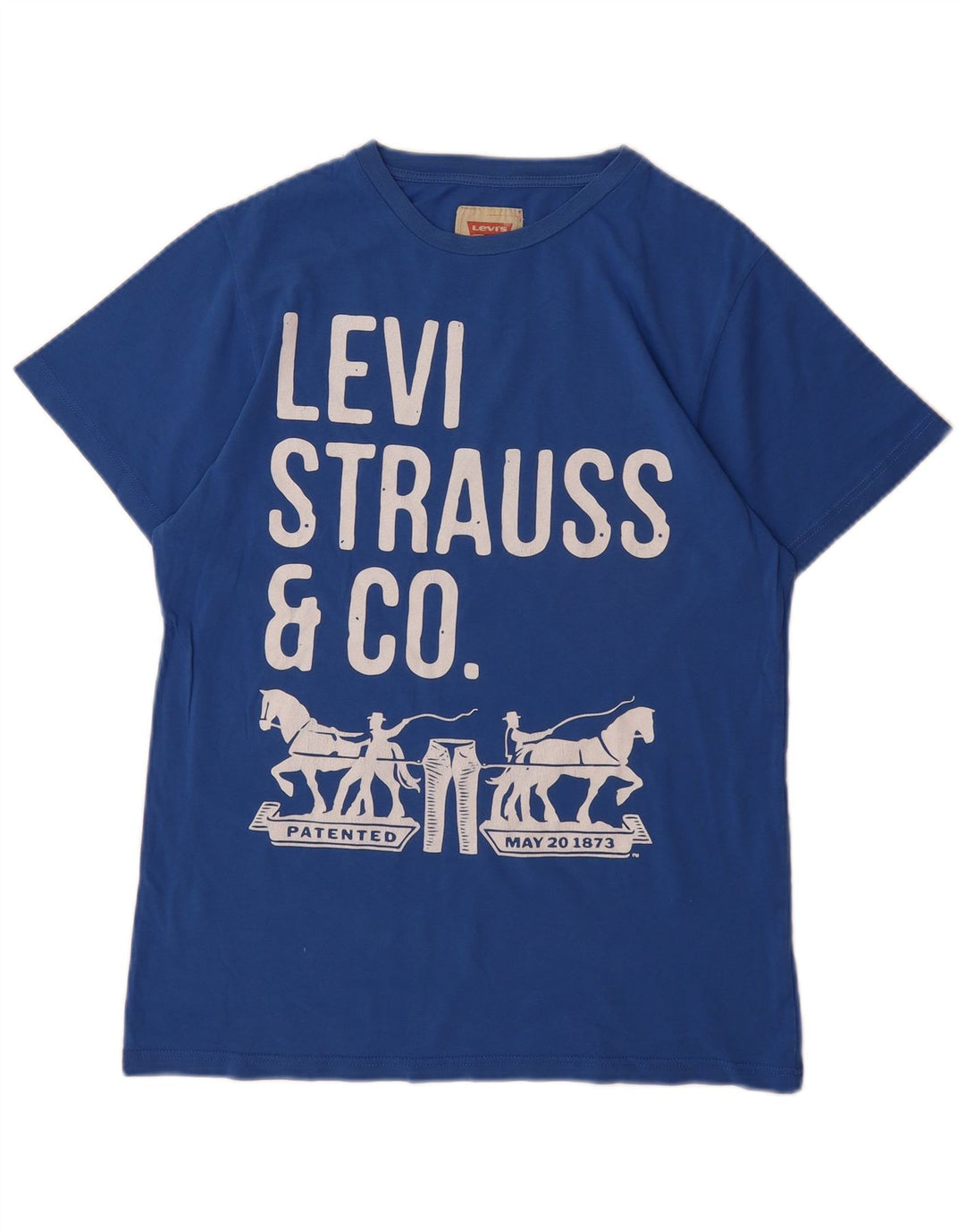 LEVI'S Boys Graphic T-Shirt Top 15-16 Years Blue Cotton