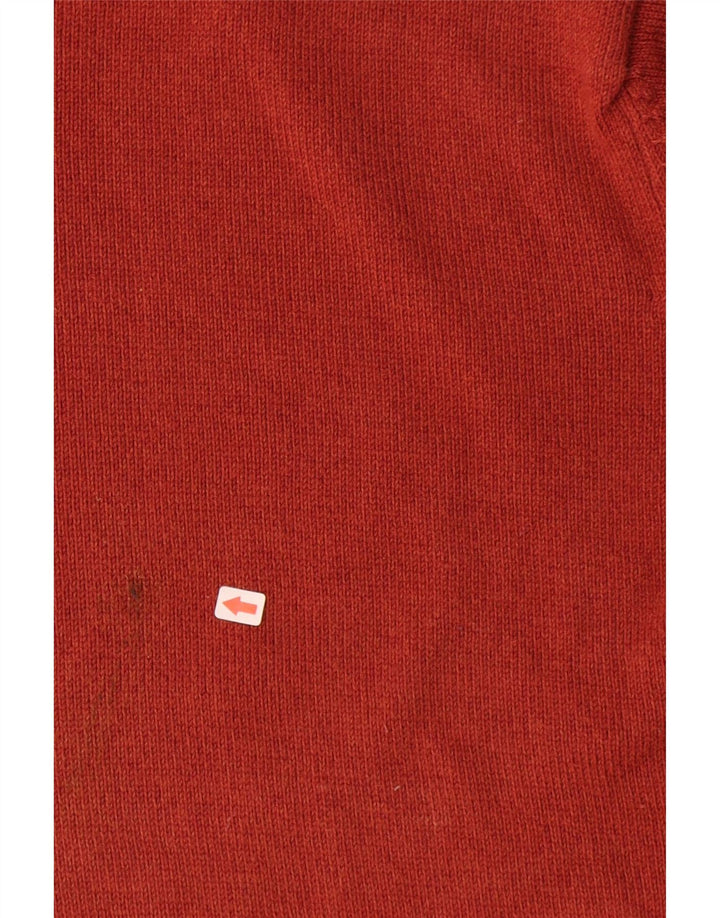 Marks & Spencer Mens Regular Fit Crew Neck Jumper Sweater Large Red Cotton