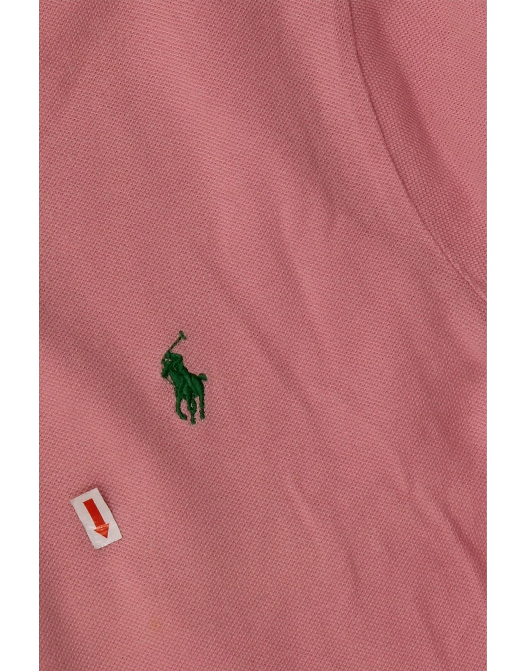 POLO RALPH LAUREN Mens Custom Fit Long Sleeve Polo Shirt Large Pink Cotton