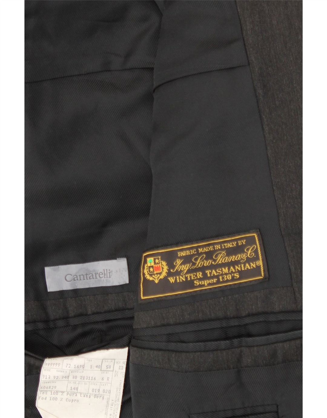 CANTARELLI Mens Loro Piana 2 Button Blazer Jacket IT 58 4XL Grey