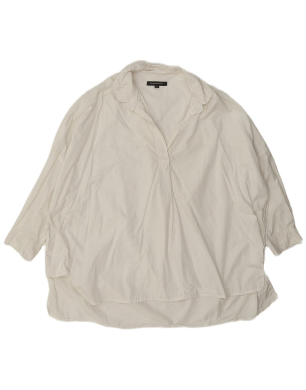 French Connection Womens 3/4 Sleeve Oversized Pullover Shirt UK 18 XL White