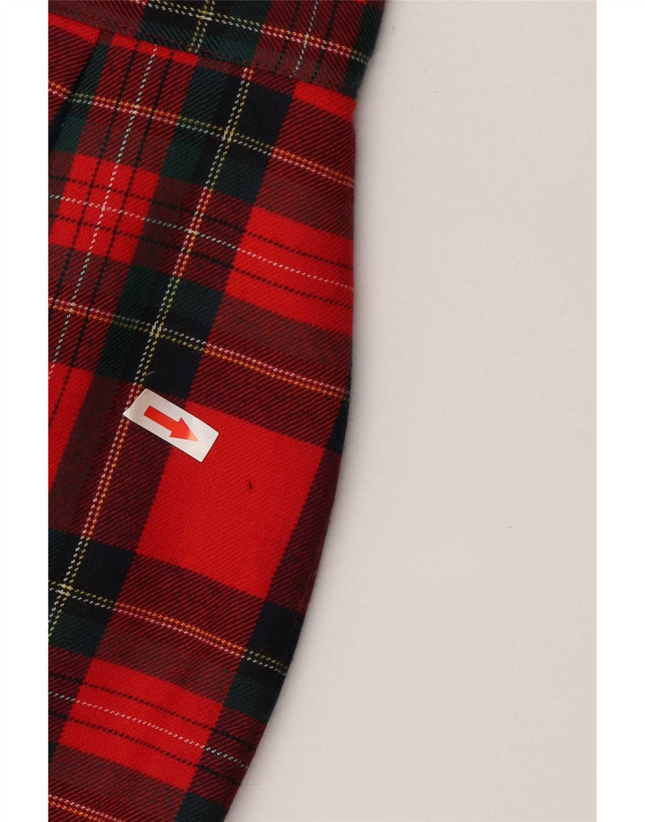 Vintage Womens Pencil Skirt W26 Small Red Plaid