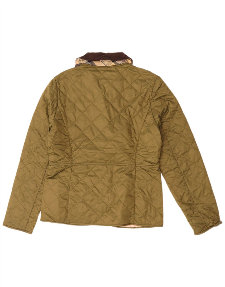 Barbour Womens Quilted Jacket UK 10 Small  Khaki