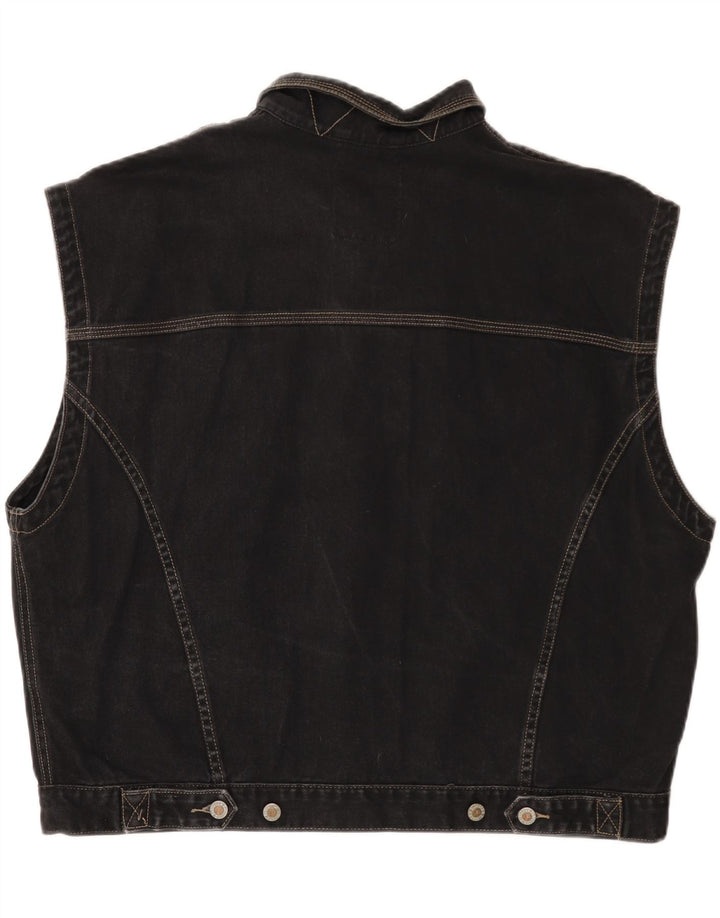 PADDOCK'S Mens Denim Gilet EU 48/50 XL Black Cotton
