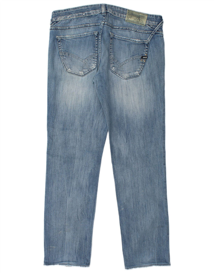 GAS Womens Straight Jeans W33 L29 Blue Cotton
