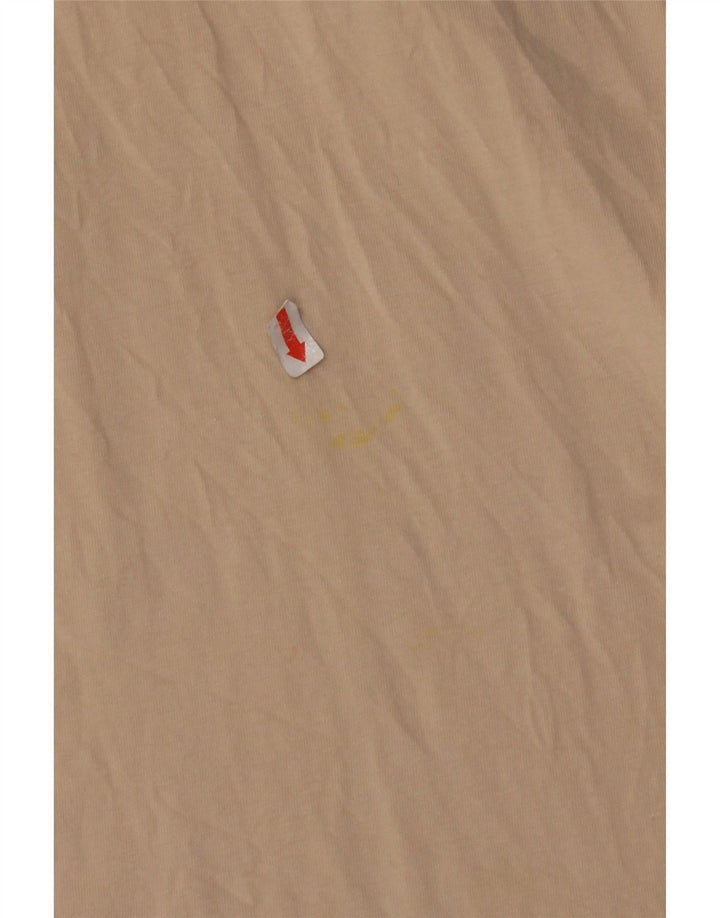 JACK & JONES Mens Graphic T-Shirt Top XL Beige Cotton