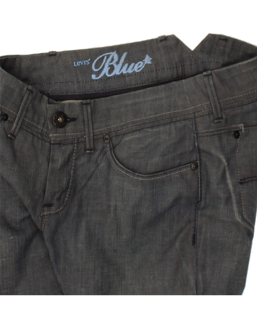 LEVI'S Womens Straight Capri Trousers W29 L22 Grey Vintage Levi's and Second-Hand Levi's from Messina Hembry 