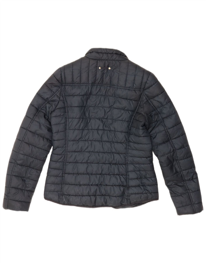 Joules Womens Padded Jacket UK 12 Medium Navy Blue Polyester