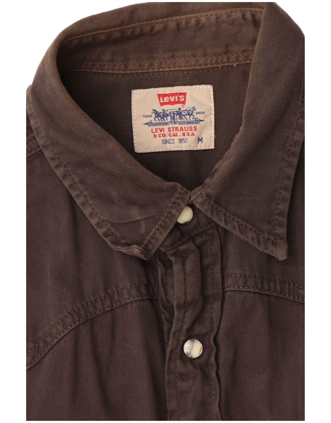 Levi's Mens Shirt Medium Grey Cotton
