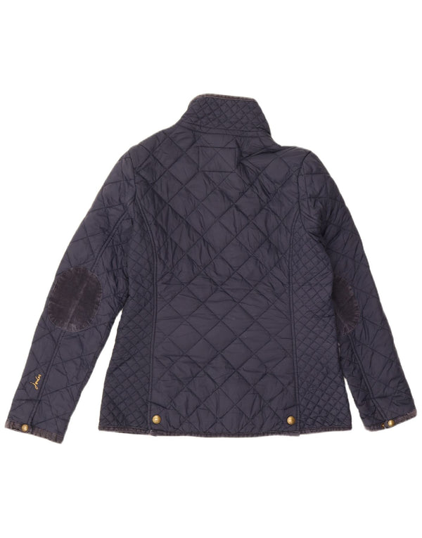 Joules Womens Quilted Jacket UK 12 Medium Navy Blue Polyester
