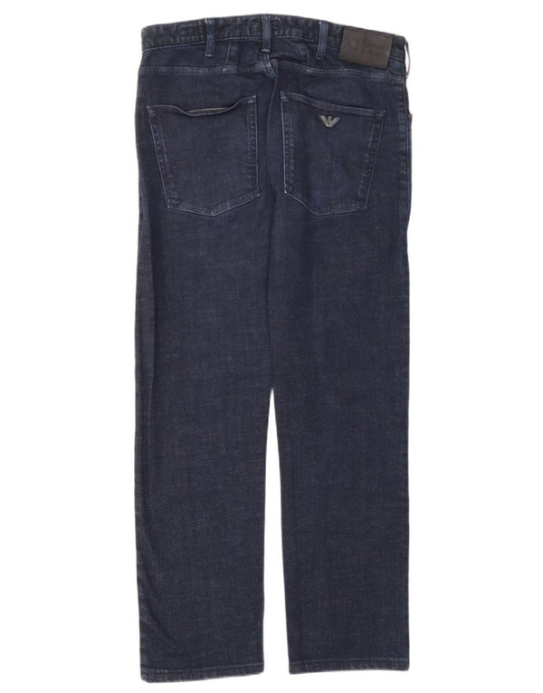 Armani Womens Regular Straight Jeans W31 L27 Navy Blue Cotton