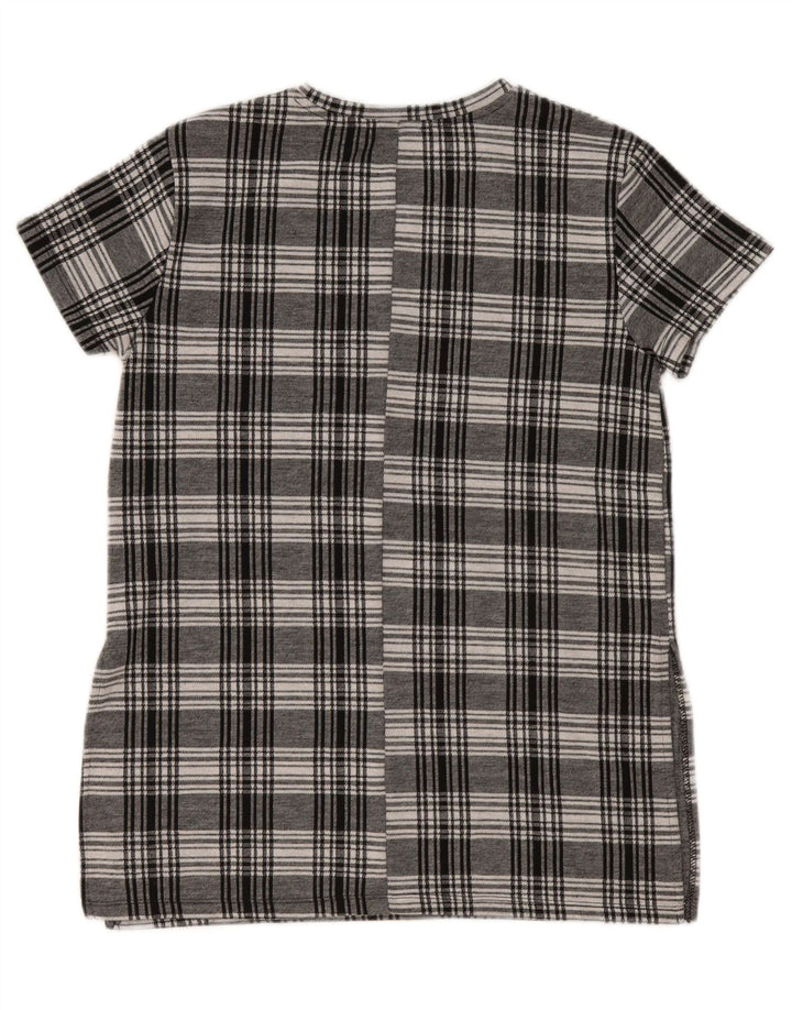ZARA Womens Trafaluc Tunic Top UK 10 Small Grey Check