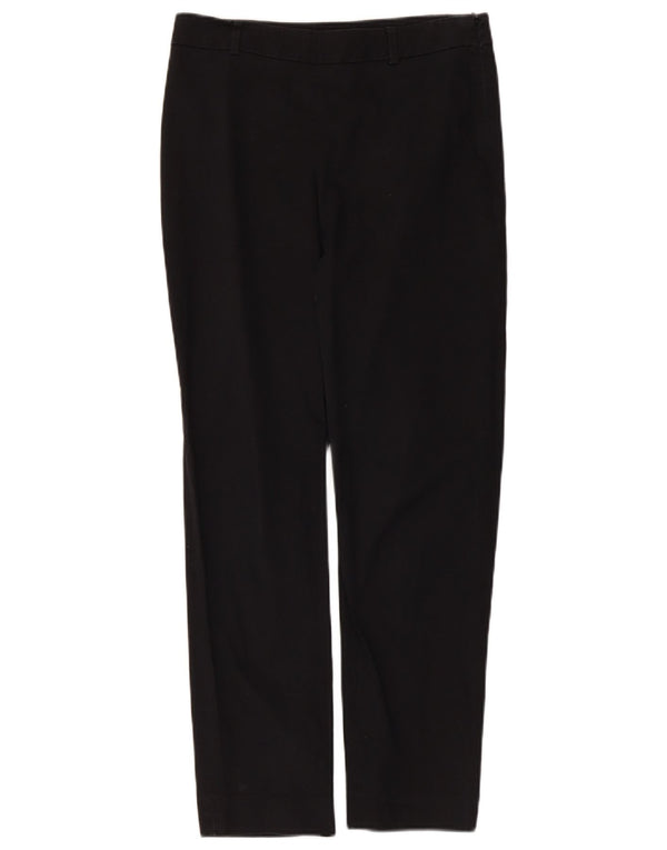 Hobbs Womens Slim Casual Trousers UK 8 Small W28 L25 Black Cotton