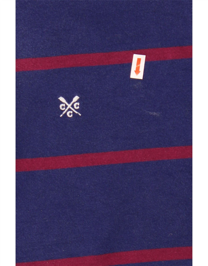 CREW CLOTHING Womens Sweatshirt Jumper UK 16 Large Navy Blue Striped