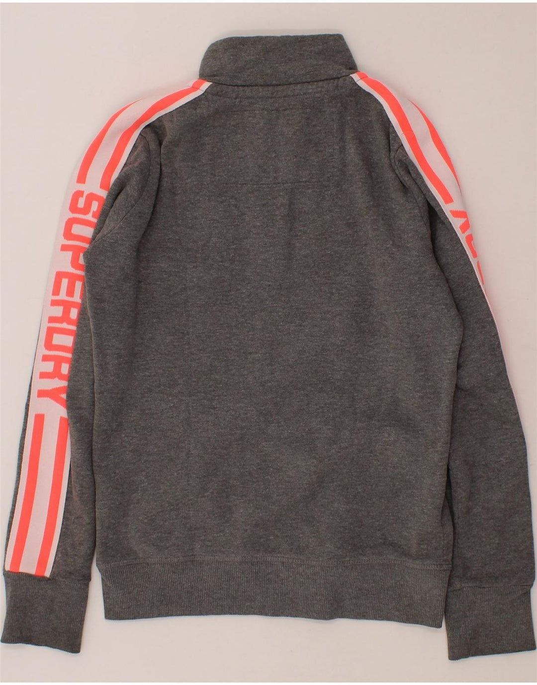 SUPERDRY Womens Graphic Tracksuit Top Jacket UK 8 Small Grey Colourblock Vintage Superdry and Second-Hand Superdry from Messina Hembry 