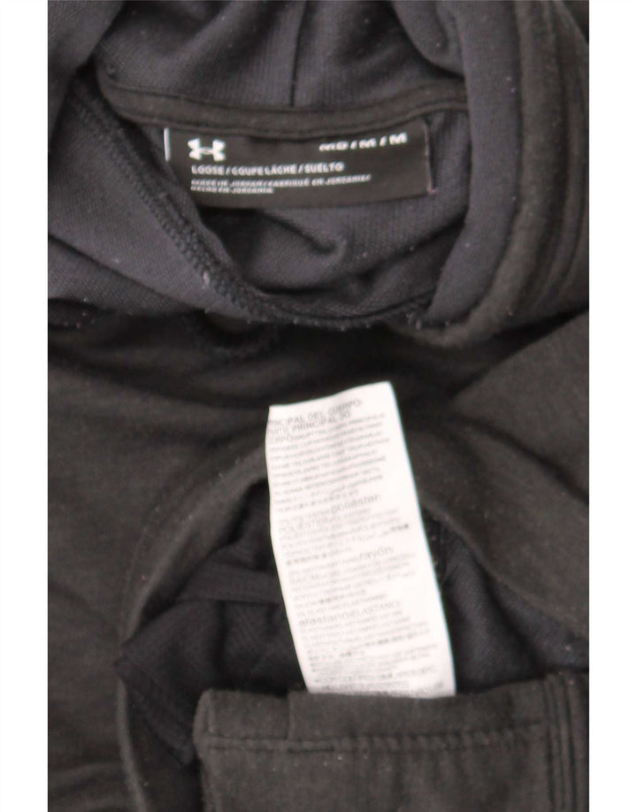 Under Armour Womens Sweatshirt Jumper UK 14 Medium Black Colourblock
