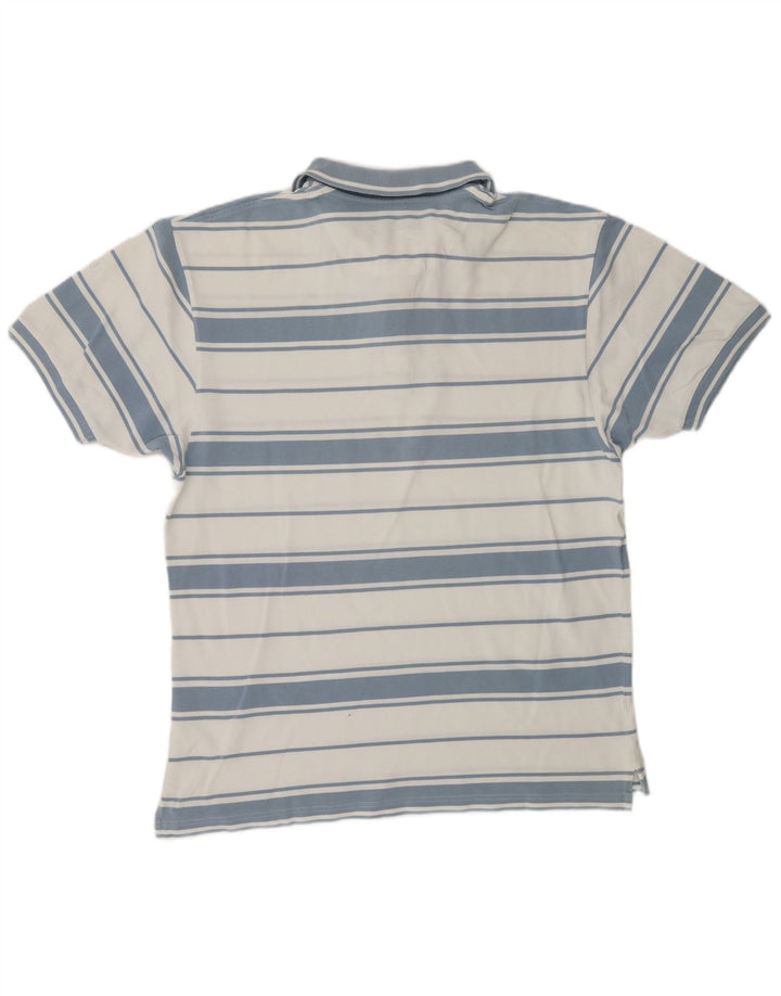 CHAMPION Mens Polo Shirt Large White Striped