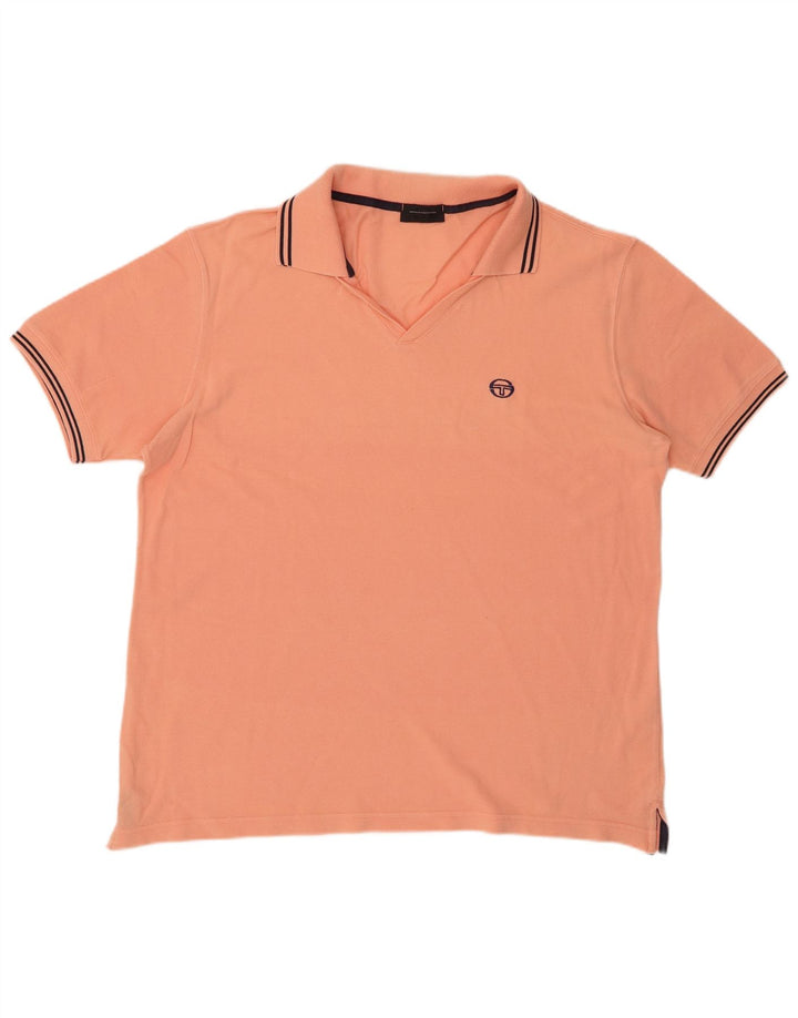 SERGIO TACCHINI Mens Polo Shirt IT 56 XL Orange Cotton