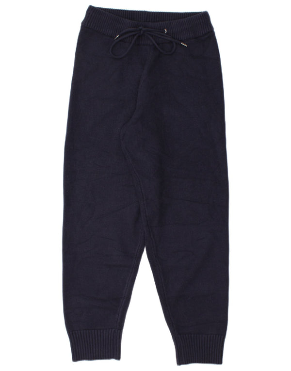 Zara Womens Tracksuit Trousers Joggers UK 8 Small Navy Blue