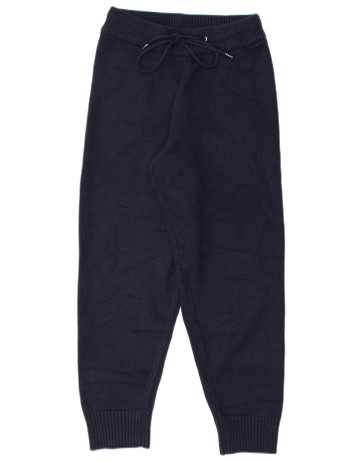 Zara Womens Tracksuit Trousers Joggers UK 8 Small Navy Blue