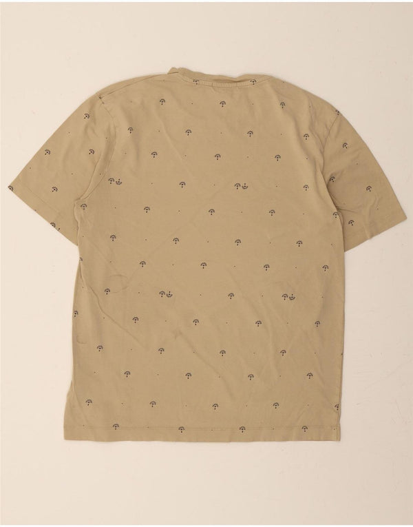 SCOTCH & SODA Mens Graphic T-Shirt Top Large Beige Cotton