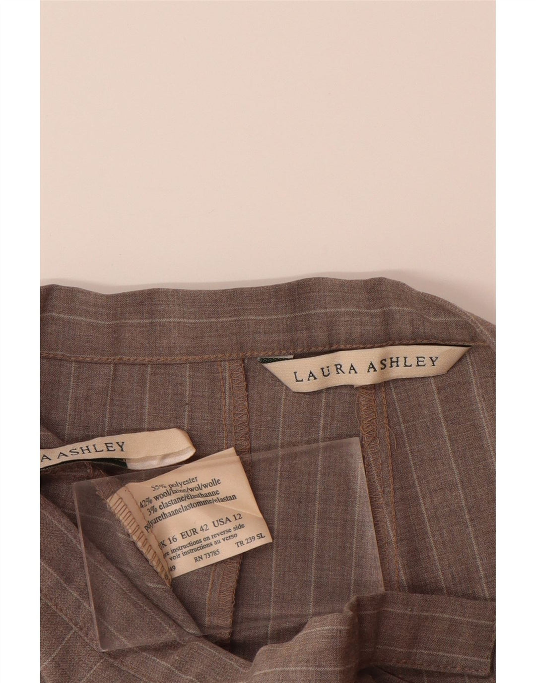 LAURA ASHLEY Womens High Waist Suit Trousers UK 16 Large W32 L31 Grey