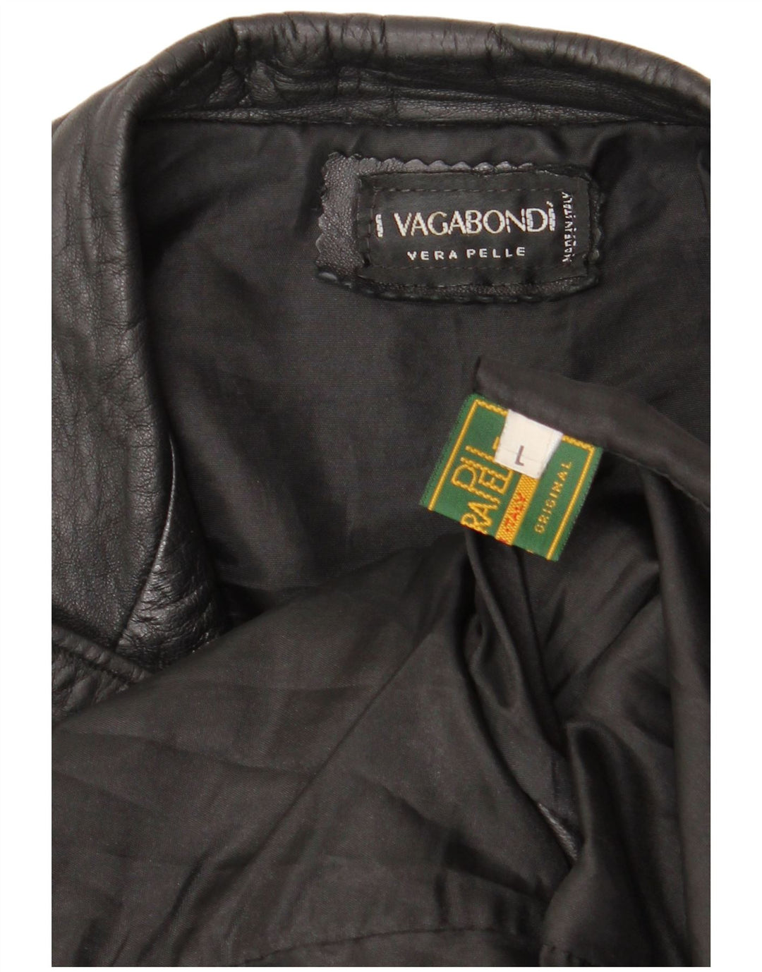 Vagabond Womens Leather Jacket UK 16 Large Black Leather